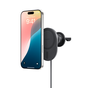 mophie Magnetic Car Vent Mount, iPhone at left ready to be attached