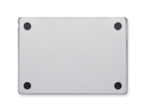 Bottom of Incase Edge Hardshell Case for MacBook Pro, rubberized feet at four corners