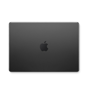 Mophie Slimline MacBook Air Hardshell case, top exterior, covers rounded corners, MacBook installed with Apple logo visible in centre