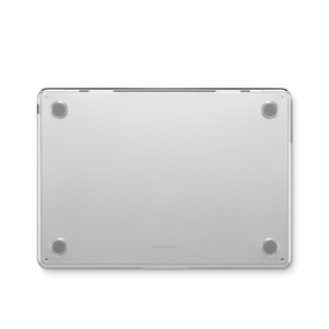 Mophie Slimline case, bottom exterior, covers rounded corners, low profile feet on bottom