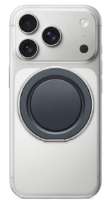 PopSockets Lo Pro Kickstand Grip 手柄兼支架，海军蓝色款，带有 MagSafe 引磁环。