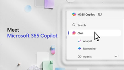 Microsoft 365 Copilot navigation interface