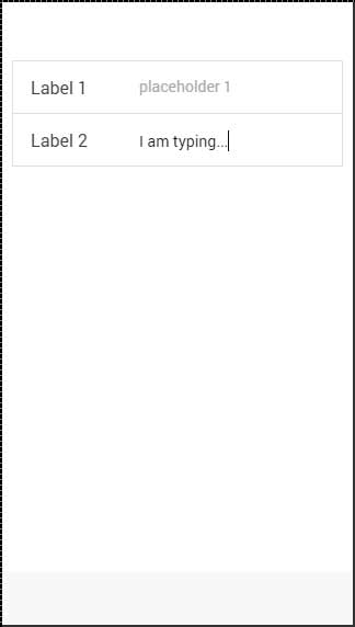 Ionic Input label
